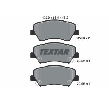 Sada brzdových destiček, kotoučová brzda TEXTAR 2249601