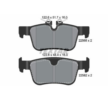 Sada brzdových destiček, kotoučová brzda TEXTAR 2256801