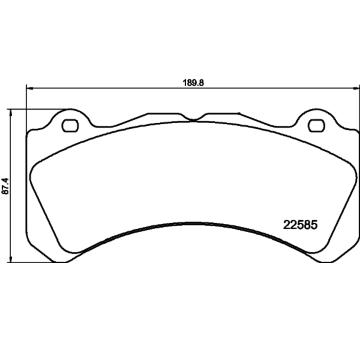 Sada brzdových destiček, kotoučová brzda TEXTAR 2258501