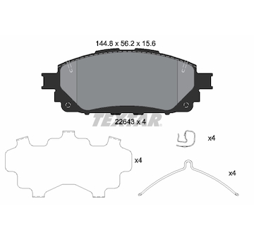 Sada brzdových destiček, kotoučová brzda TEXTAR 2264301
