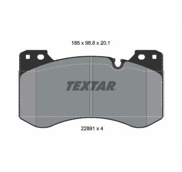 Sada brzdových destiček, kotoučová brzda TEXTAR 2289101
