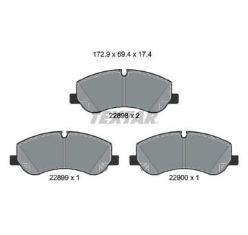 Sada brzdových destiček, kotoučová brzda TEXTAR 2289801