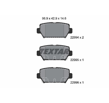 Sada brzdových destiček, kotoučová brzda TEXTAR 2299401