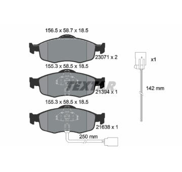 Sada brzdových destiček, kotoučová brzda TEXTAR 2307104