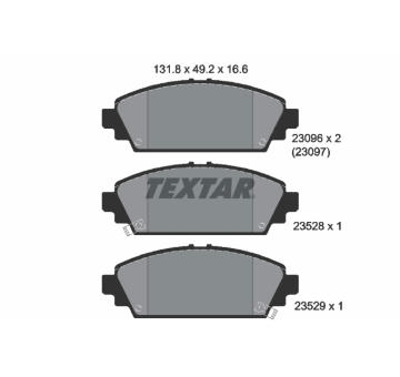 Sada brzdových destiček, kotoučová brzda TEXTAR 2309601