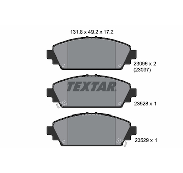 Sada brzdových destiček, kotoučová brzda TEXTAR 2309601