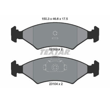 Sada brzdových destiček, kotoučová brzda TEXTAR 2310301