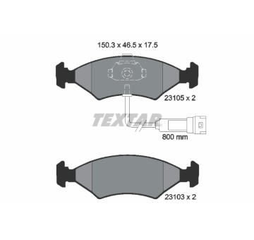 Sada brzdových destiček, kotoučová brzda TEXTAR 2310501