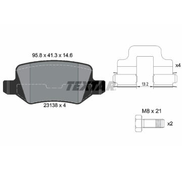 Sada brzdových destiček, kotoučová brzda TEXTAR 2313805