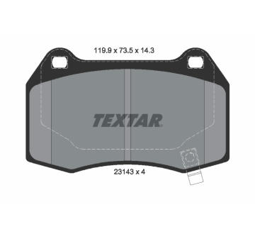 Sada brzdových destiček, kotoučová brzda TEXTAR 2314301