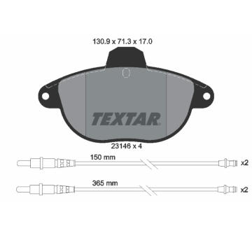 Sada brzdových destiček, kotoučová brzda TEXTAR 2314601