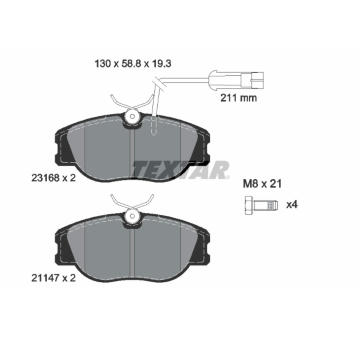 Sada brzdových destiček, kotoučová brzda TEXTAR 2316803
