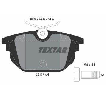 Sada brzdových destiček, kotoučová brzda TEXTAR 2317703