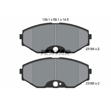 Sada brzdových destiček, kotoučová brzda TEXTAR 2318401