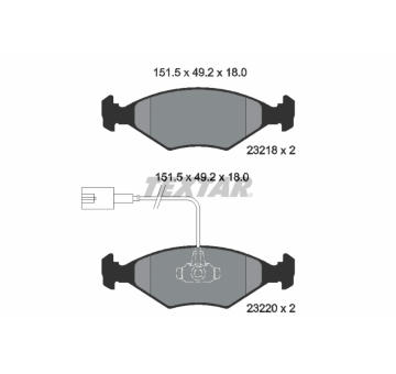 Sada brzdových destiček, kotoučová brzda TEXTAR 2321801