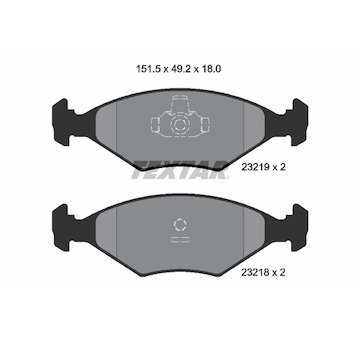 Sada brzdových destiček, kotoučová brzda TEXTAR 2321901