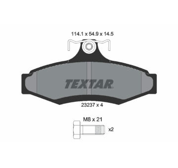 Sada brzdových platničiek kotúčovej brzdy TEXTAR 2323701