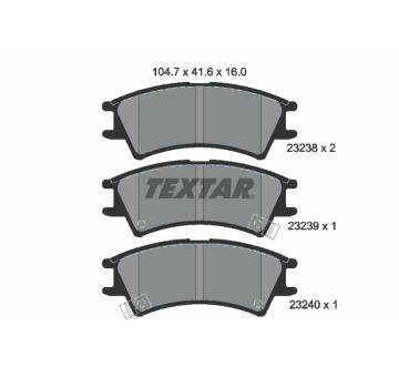 Sada brzdových destiček, kotoučová brzda Textar 2323802