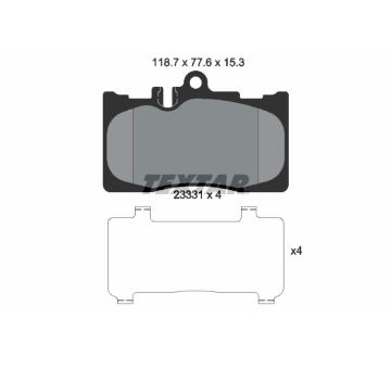 Sada brzdových destiček, kotoučová brzda TEXTAR 2333102