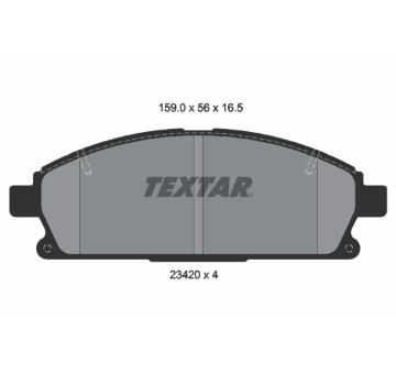 Sada brzdových destiček, kotoučová brzda TEXTAR 2342004