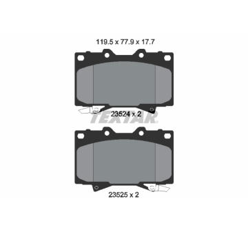 Sada brzdových destiček, kotoučová brzda TEXTAR 2352402