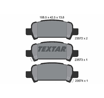 Sada brzdových destiček, kotoučová brzda TEXTAR 2357202