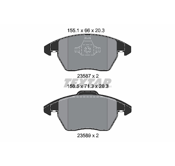 Sada brzdových destiček, kotoučová brzda TEXTAR 2358704