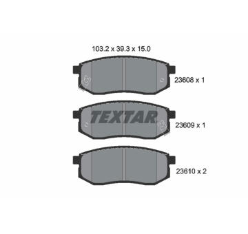 Sada brzdových destiček, kotoučová brzda TEXTAR 2360801