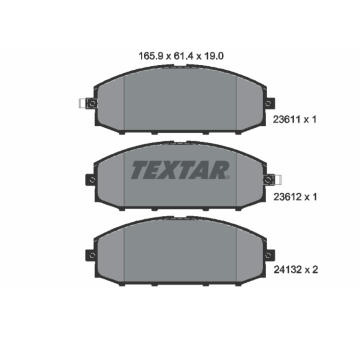 Sada brzdových destiček, kotoučová brzda TEXTAR 2361101