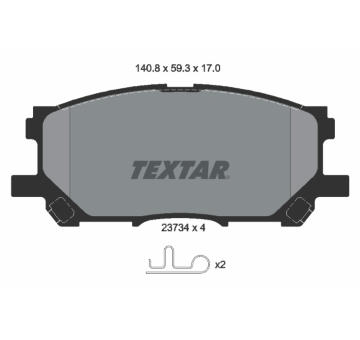 Sada brzdových destiček, kotoučová brzda TEXTAR 2373401