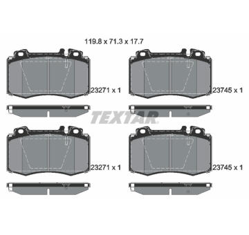 Sada brzdových destiček, kotoučová brzda TEXTAR 2374502