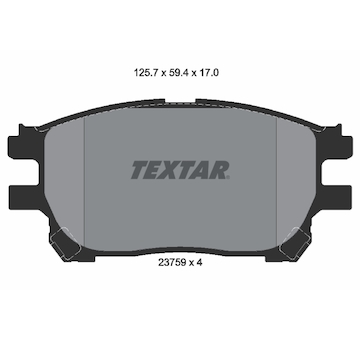 Sada brzdových destiček, kotoučová brzda TEXTAR 2375901