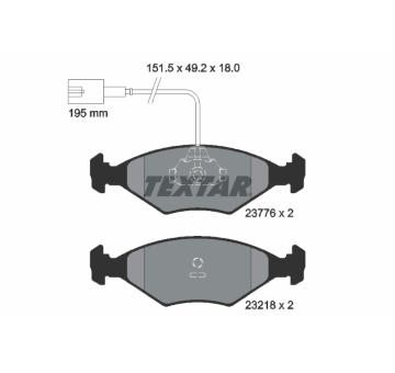 Sada brzdových destiček, kotoučová brzda TEXTAR 2377601