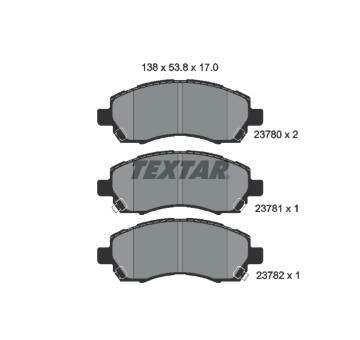 Sada brzdových destiček, kotoučová brzda TEXTAR 2378001