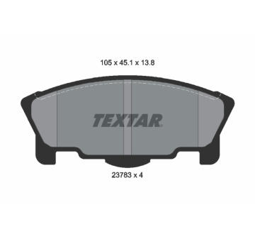 Sada brzdových destiček, kotoučová brzda TEXTAR 2378301