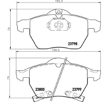 Sada brzdových destiček, kotoučová brzda TEXTAR 2379801