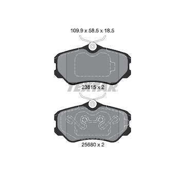 Sada brzdových destiček, kotoučová brzda TEXTAR 2381501