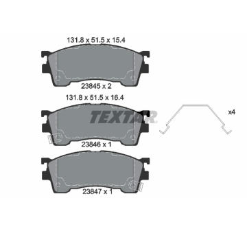 Sada brzdových destiček, kotoučová brzda TEXTAR 2384504