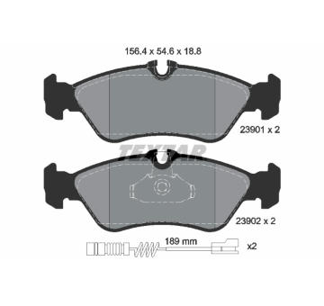 Sada brzdových destiček, kotoučová brzda TEXTAR 2390101