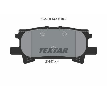 Sada brzdových platničiek kotúčovej brzdy TEXTAR 2396701