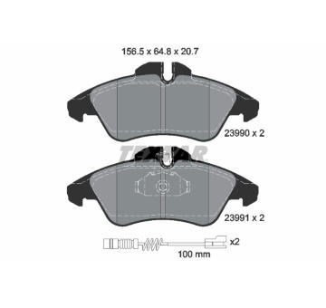 Sada brzdových destiček, kotoučová brzda TEXTAR 2399002