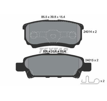 Sada brzdových destiček, kotoučová brzda TEXTAR 2401401