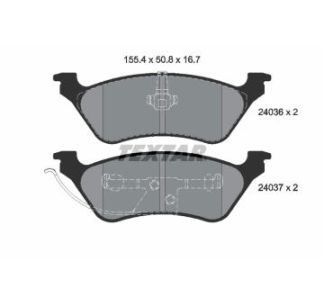 Sada brzdových destiček, kotoučová brzda TEXTAR 2403605