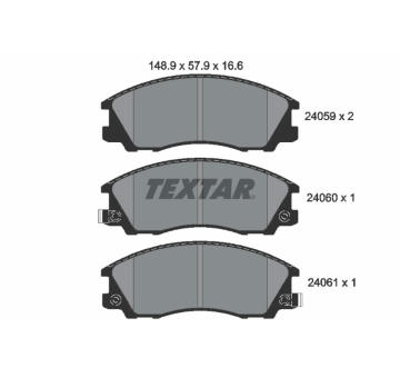 Sada brzdových destiček, kotoučová brzda TEXTAR 2405901