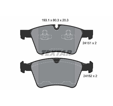 Sada brzdových destiček, kotoučová brzda Textar 2415101
