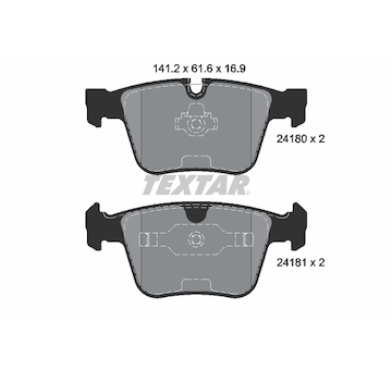 Sada brzdových destiček, kotoučová brzda TEXTAR 2418001