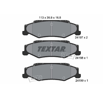Sada brzdových platničiek kotúčovej brzdy TEXTAR 2419701