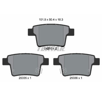 Sada brzdových destiček, kotoučová brzda TEXTAR 2426004