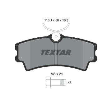 Sada brzdových destiček, kotoučová brzda TEXTAR 2430201