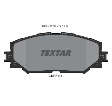 Sada brzdových destiček, kotoučová brzda TEXTAR 2433601